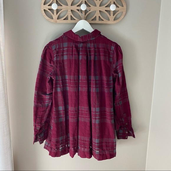 Free People Baby-Blues Paid Tunic Red Sz XS - Picture 10 of 13